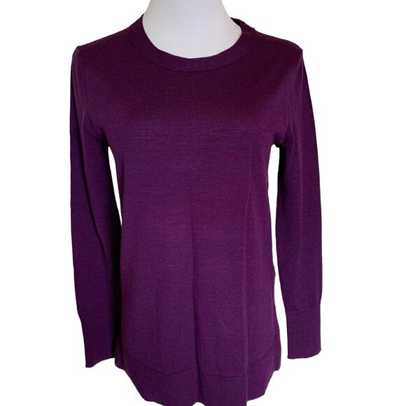 Banana Republic extra fine Merino wool sweater purple XS - Picture 1 of 7